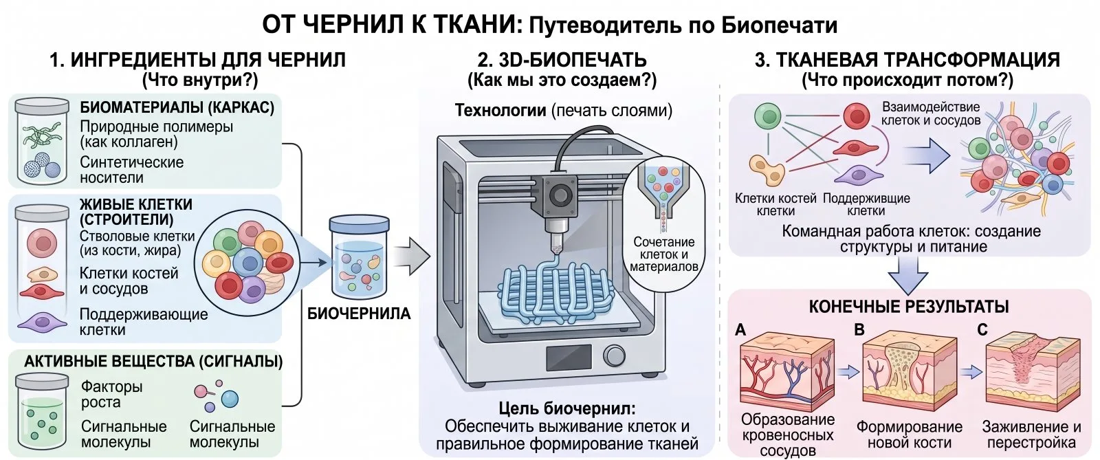 Как живые чернила со стволовыми клетками заменят донорские органы